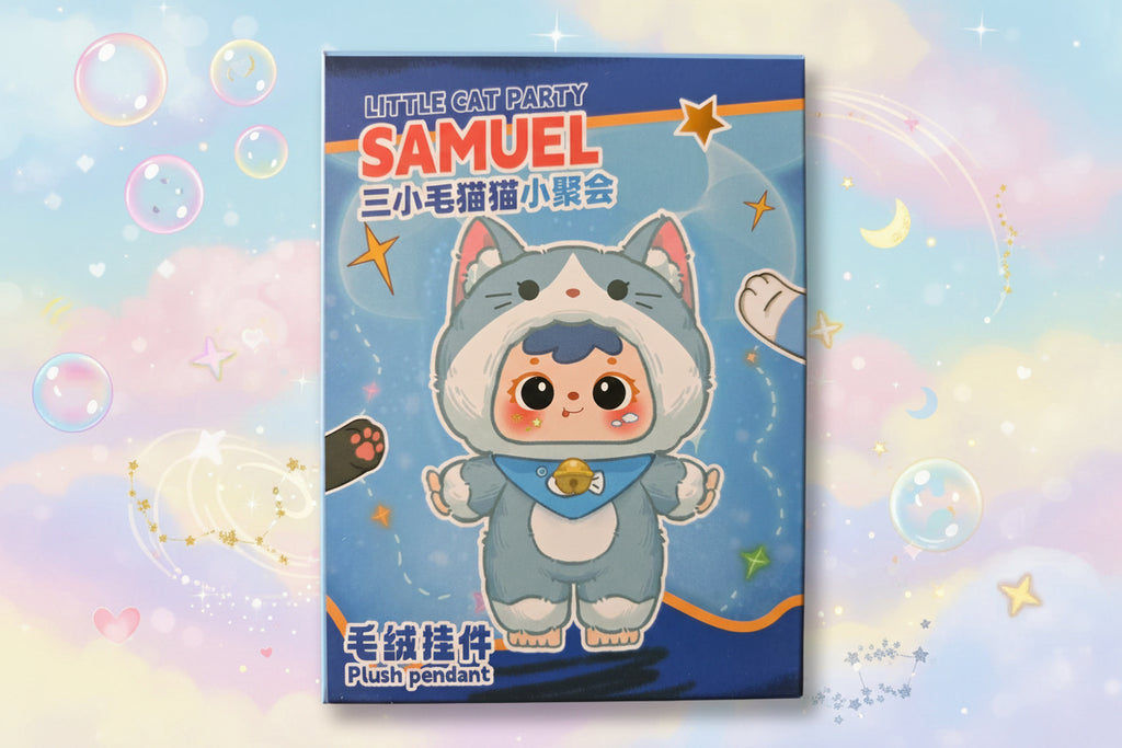 Samuel cat party plush pendant